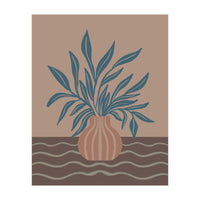 Modern Vase with Tropical Leaves (Print Only)