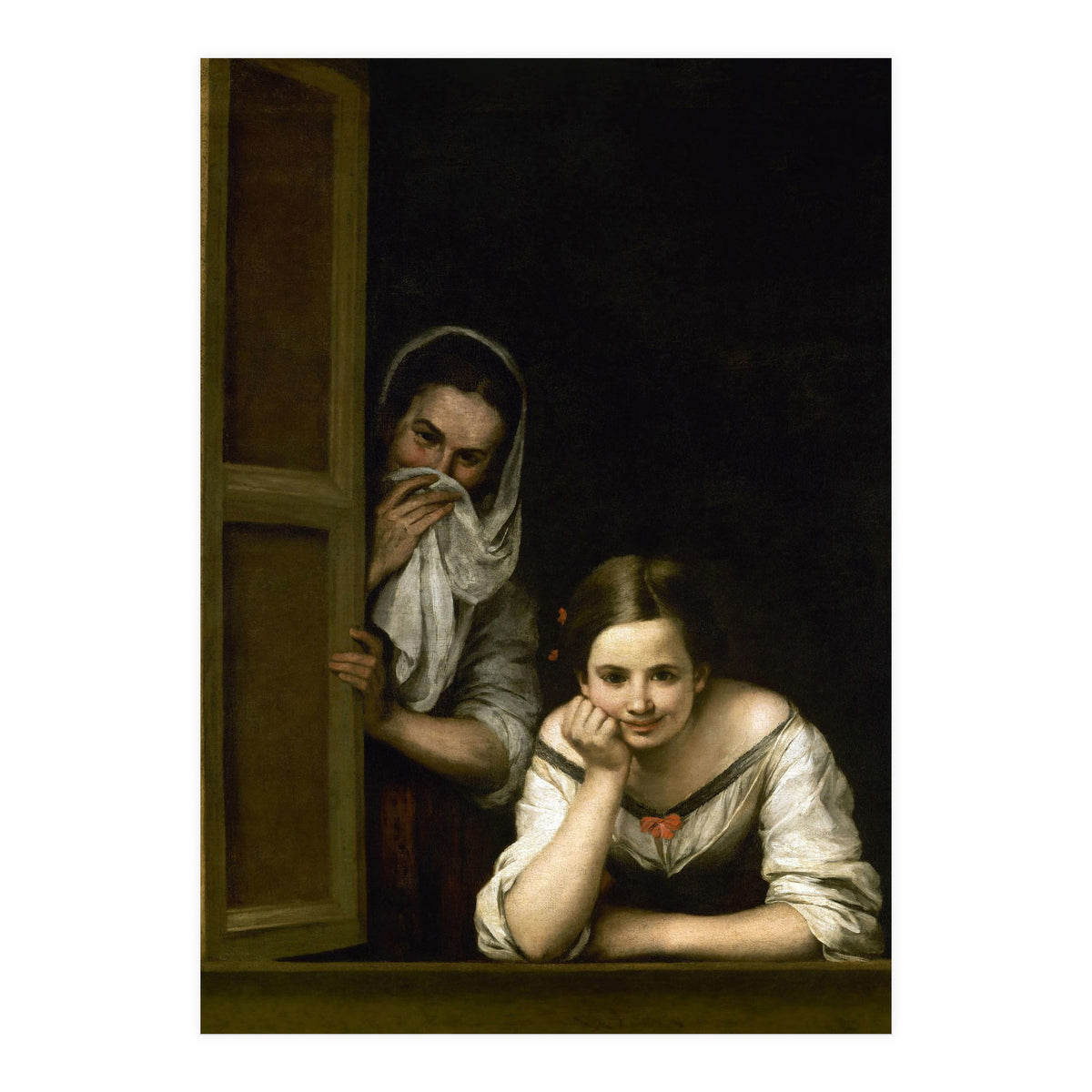 Bartolome Esteban Murillo:Two Women at a Window, c.1655/1660. National Gallery of Art Washington DC. (Print Only)