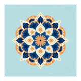Mandala flower - orange and blue (Print Only) thumbnail