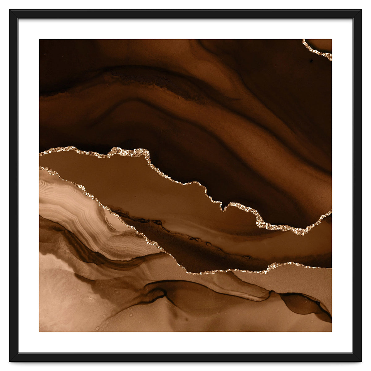 Brown & Gold Agate Texture 12