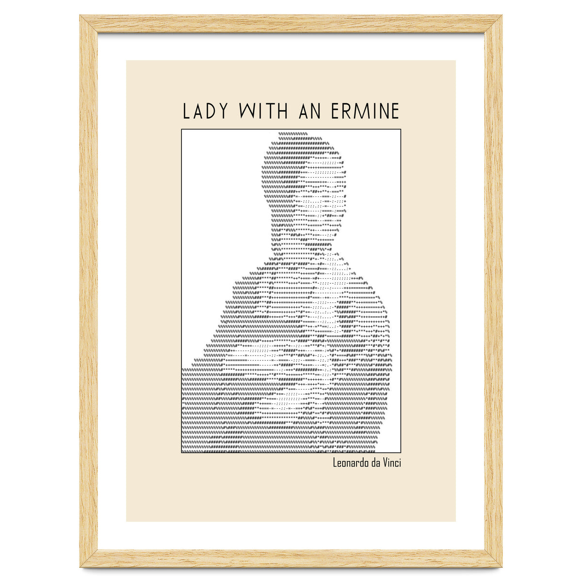 Lady With An Ermine – Leonardo Da Vinci Ascii Art