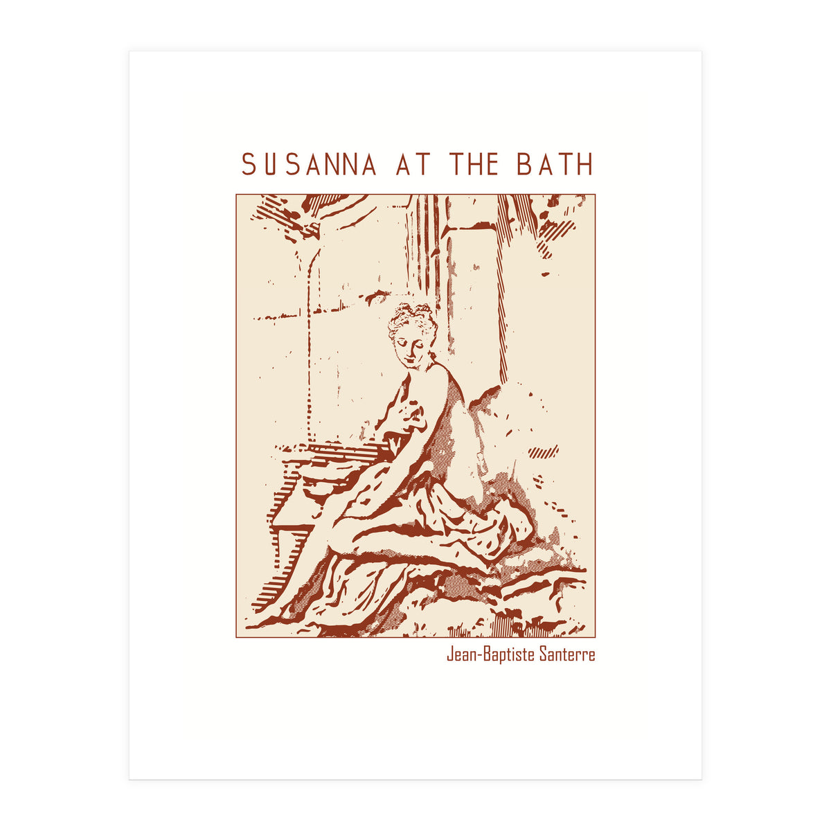 Susanna At The Bath – Jean Baptiste Santerre (Print Only)
