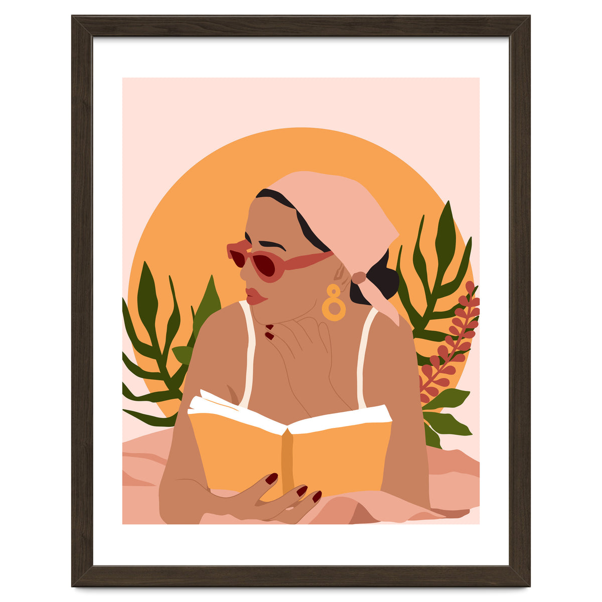 Bohemian Summer, Modern Boho Girl Reader, Books Read Self Care Self Love, Travel Hippie Nomad Black Woman