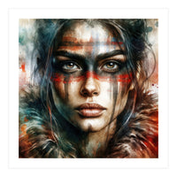 Watercolor Warrior Woman #2 (Print Only)