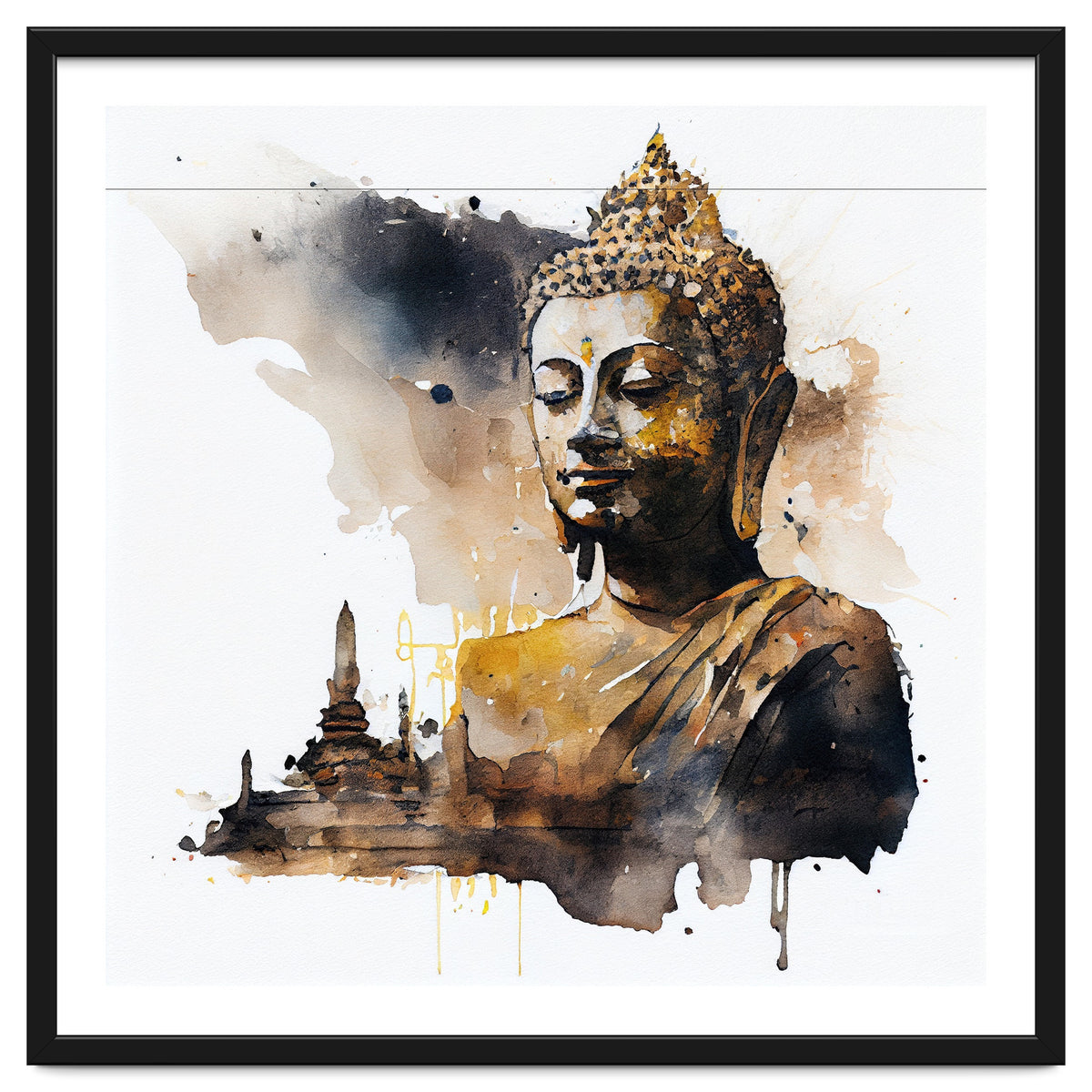 Watercolor Buddha #1