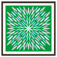 Petal Burst - green, blue, beige