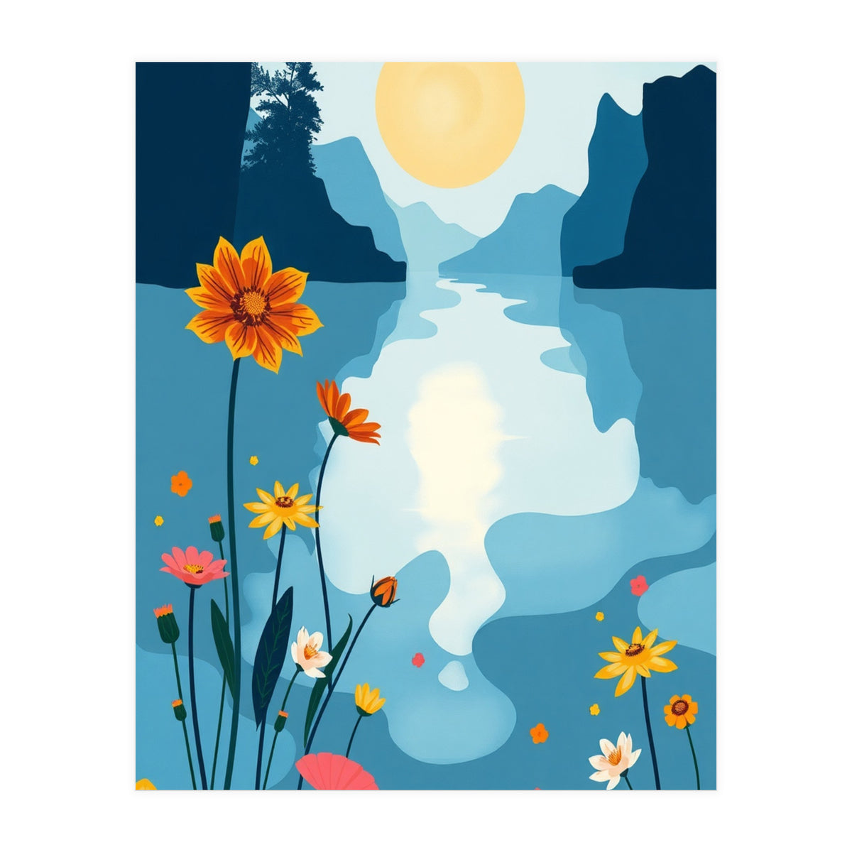 Lake Energy and Flower (Print Only)