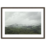 Snow-covered green mountains - Iceland thumbnail