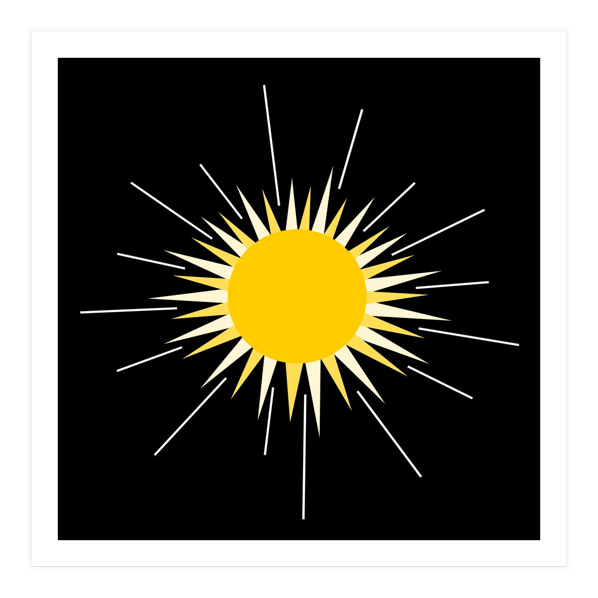 Yellow Bright Radiant Shinning Sun (Print Only)