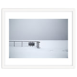 No lifeguards on the sign board in the winter snow beach thumbnail