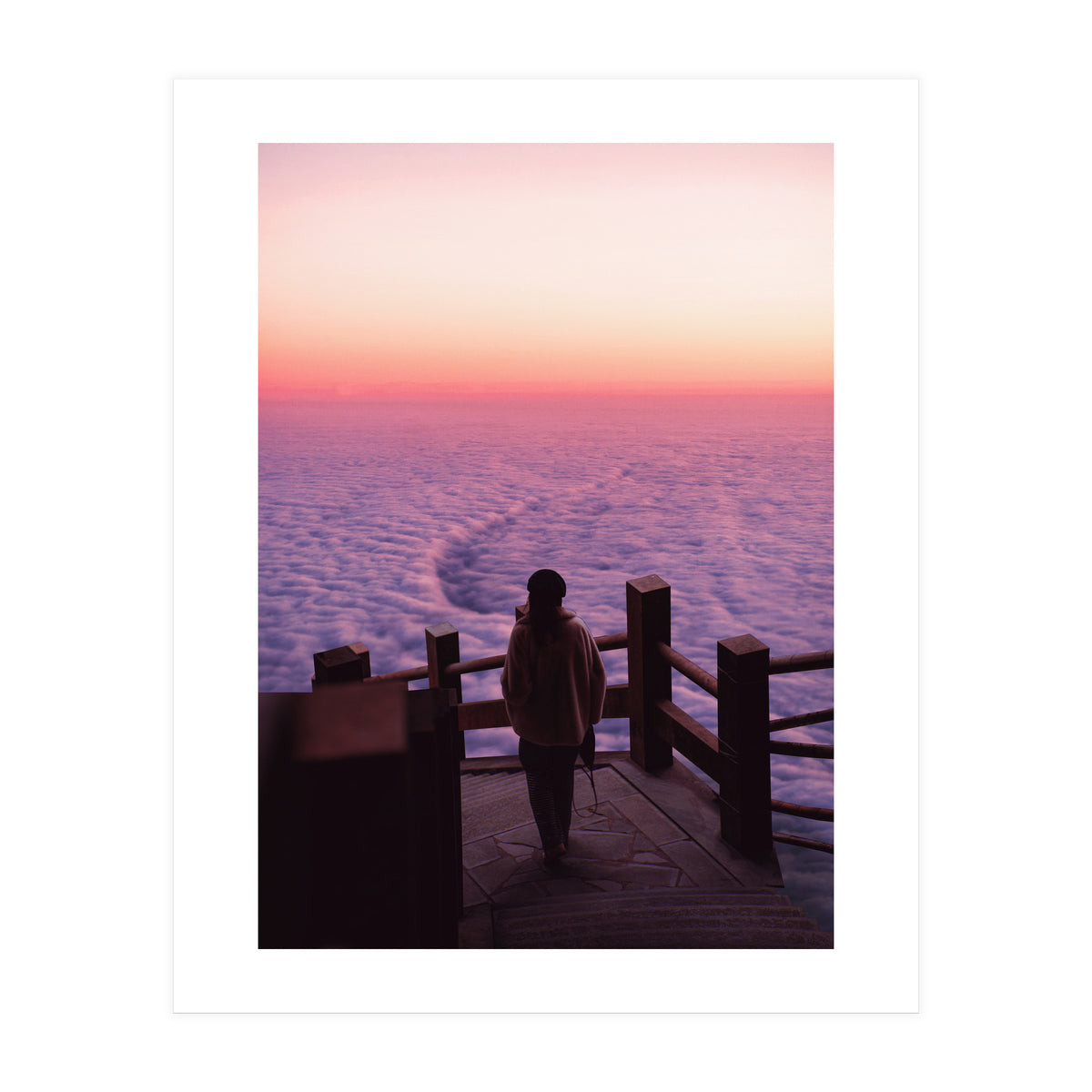 Woman Waiting Sunset (Print Only)