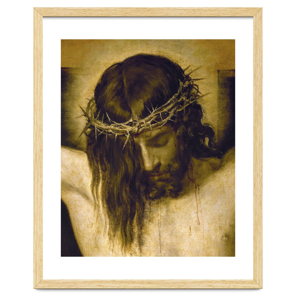 Crucified Christ (detail of the head). Cristo crucificado. Madrid, Prado museum.