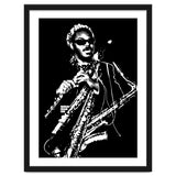Rahsaan Roland Kirk American Jazz Multi-Instrumentalist in Grayscale thumbnail