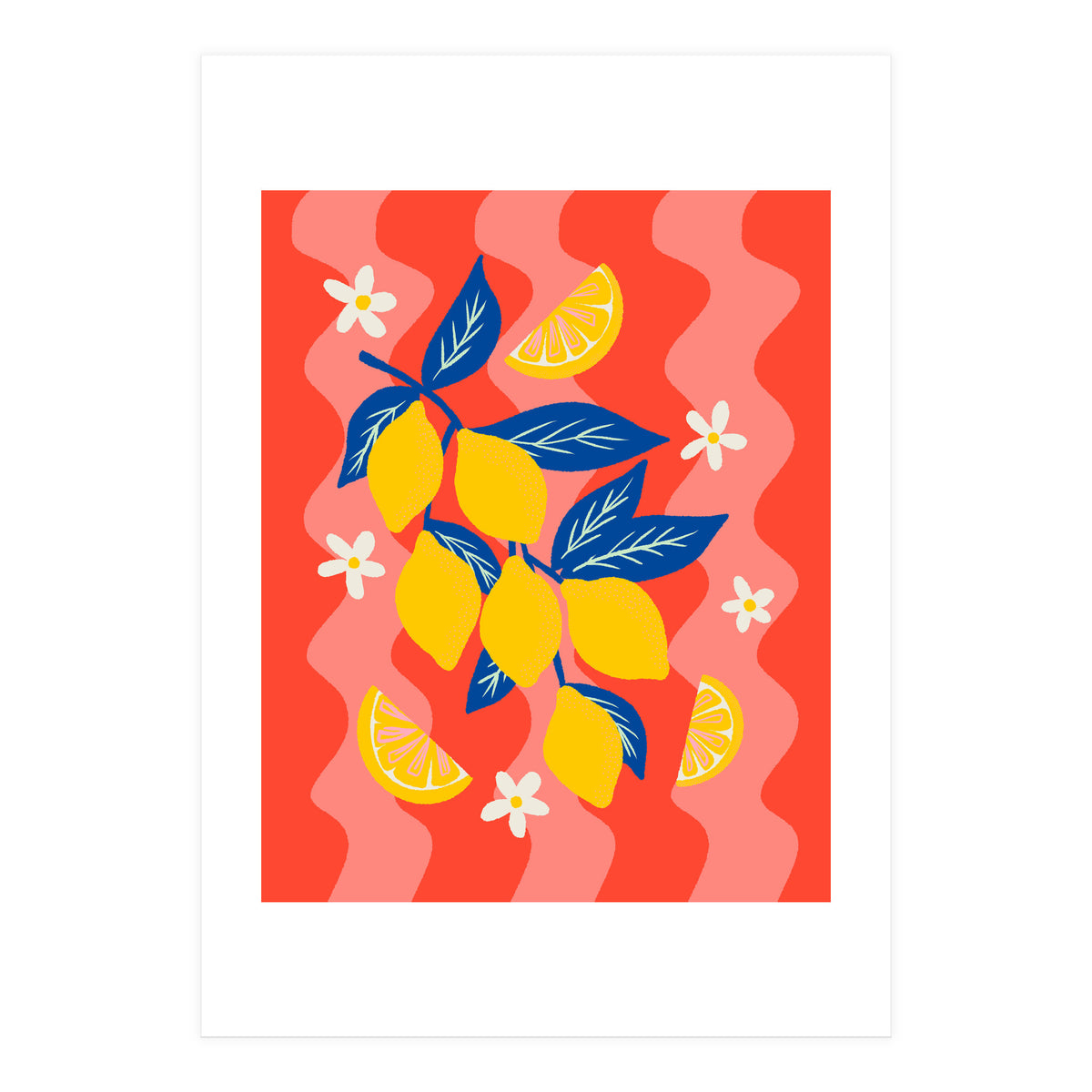 Colourful Lemon Branch (Print Only)