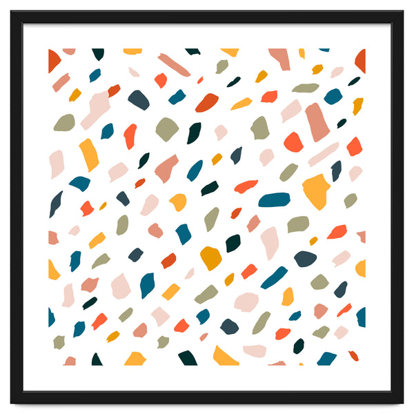 TerrazzoTerrazzo, Abstract Quirky Shapes Bohemian Modern Pattern Confetti Celebration Random Colorful Shapes