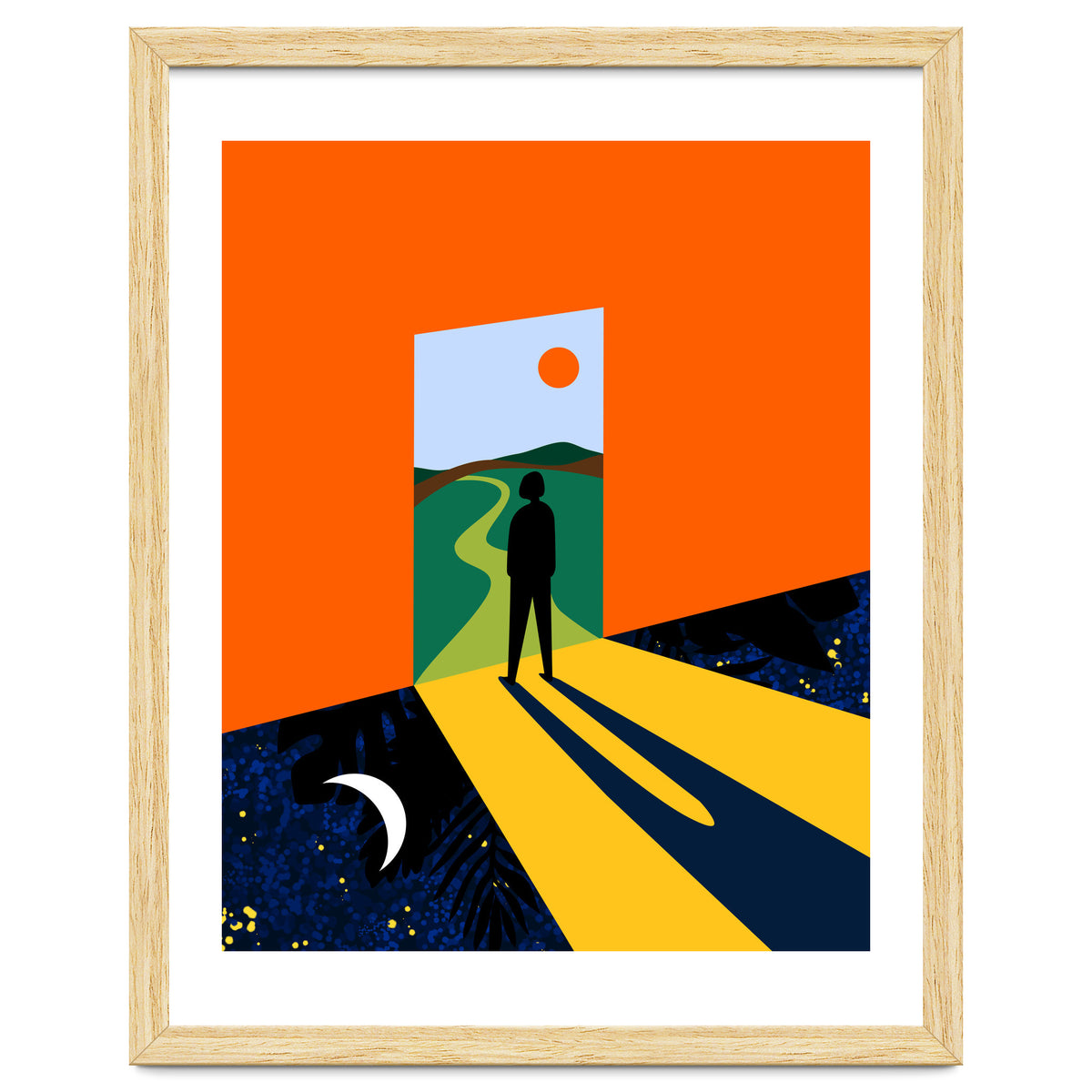 The Path Ahead, Abstract Concept Positivity Growth Mindset People, Eclectic Inspire Bohemian Contemporary Modern Pop Art