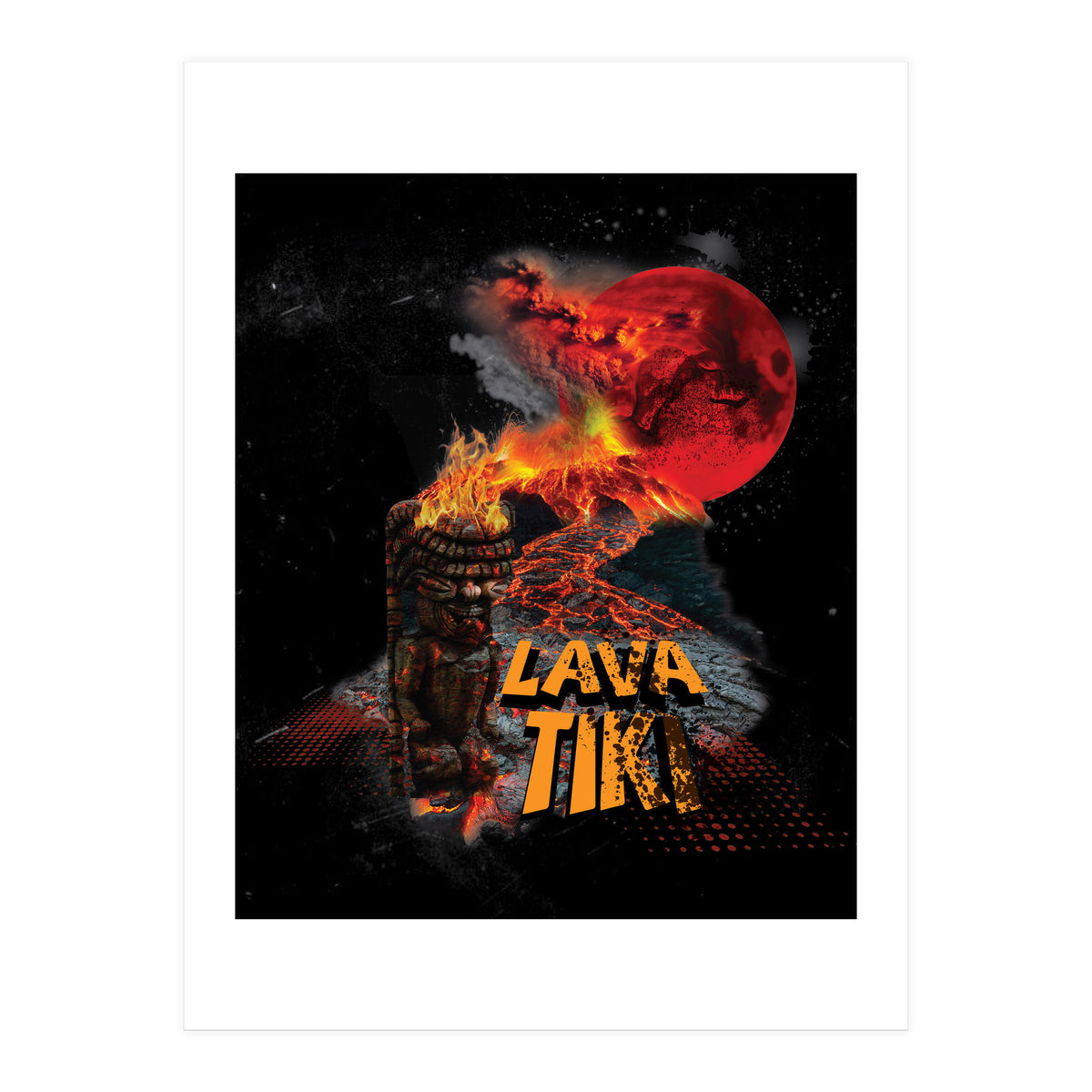Volcano Lava Tiki (Print Only)