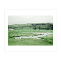 Pond and house in the middle of nowhere - Iceland  (Print Only)