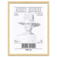 Receipt Art Audrey Hepburn