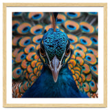 Close Up Peacock Head And Eye With Feathers thumbnail