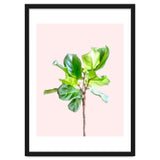 Intimate Energy, Blush Pastel Botanical Plant Minimal Painting, Pink Green Nature thumbnail