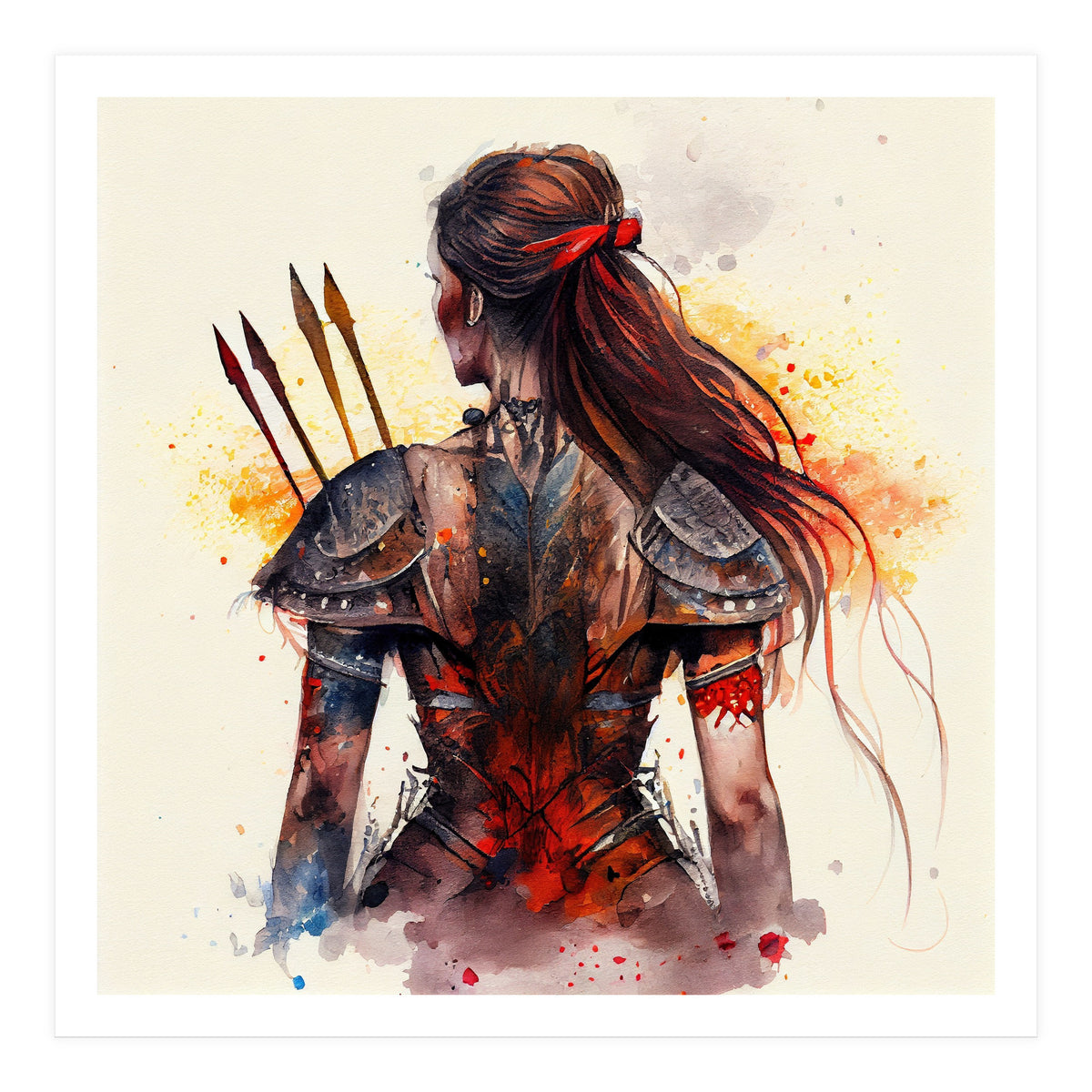 Powerful Warrior Back Woman #3 (Print Only)