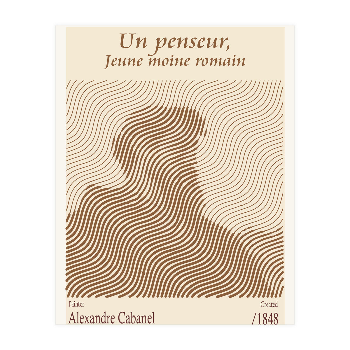 Un Penseur, Jeune Moine Romain – Alexandre Cabanel (1848) (Print Only)