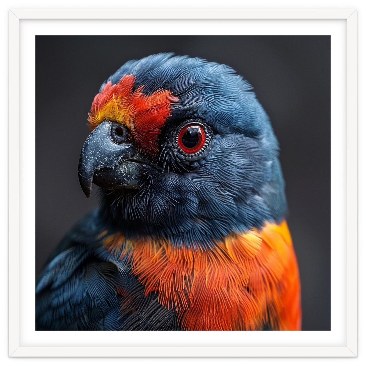 Close Up Portrait Of A Colorful Parrot
