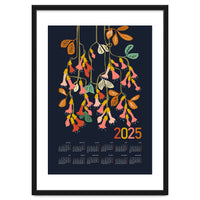 Calendar 2025 fuchsia flower