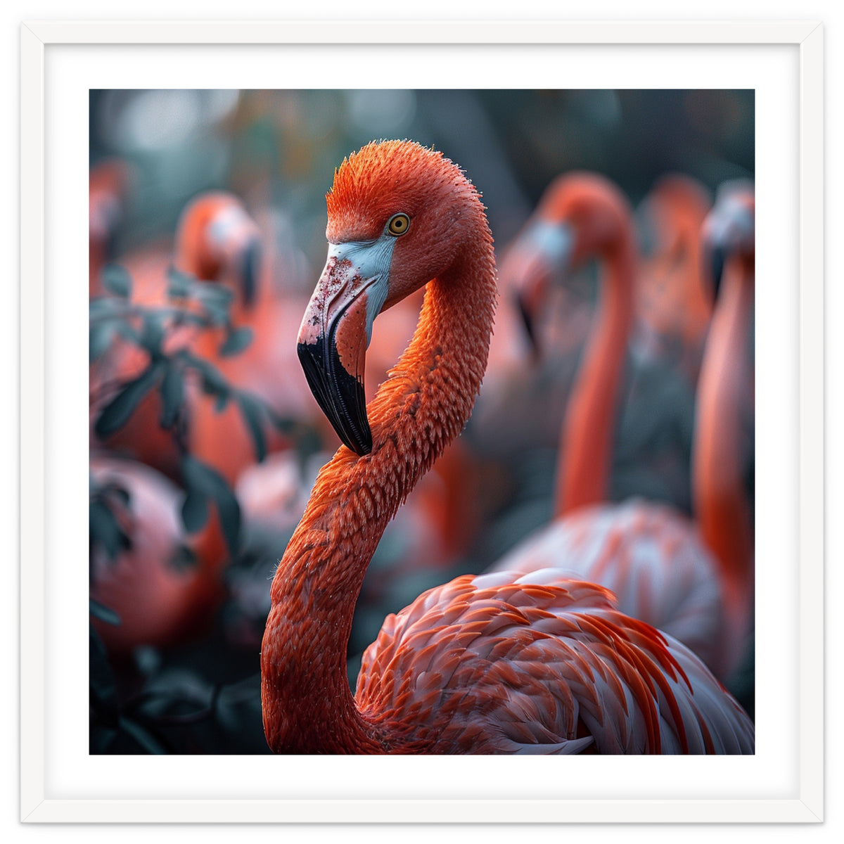 Beautiful Close Up Of A Pink Flamingo Bird