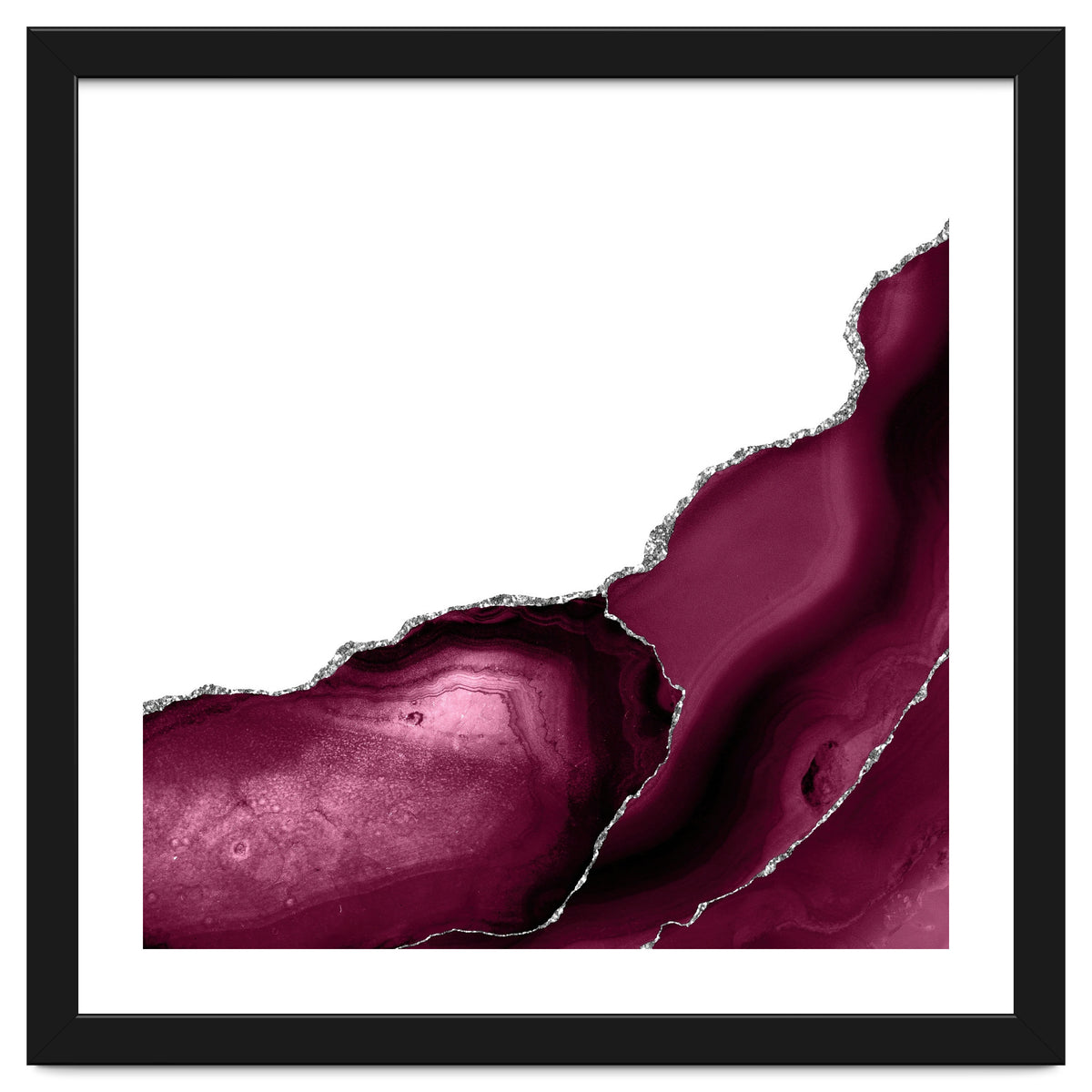 Burgundy & Silver Agate Texture 12
