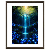 Ethereal Blue Waterfall: Magical Forest Oasis thumbnail