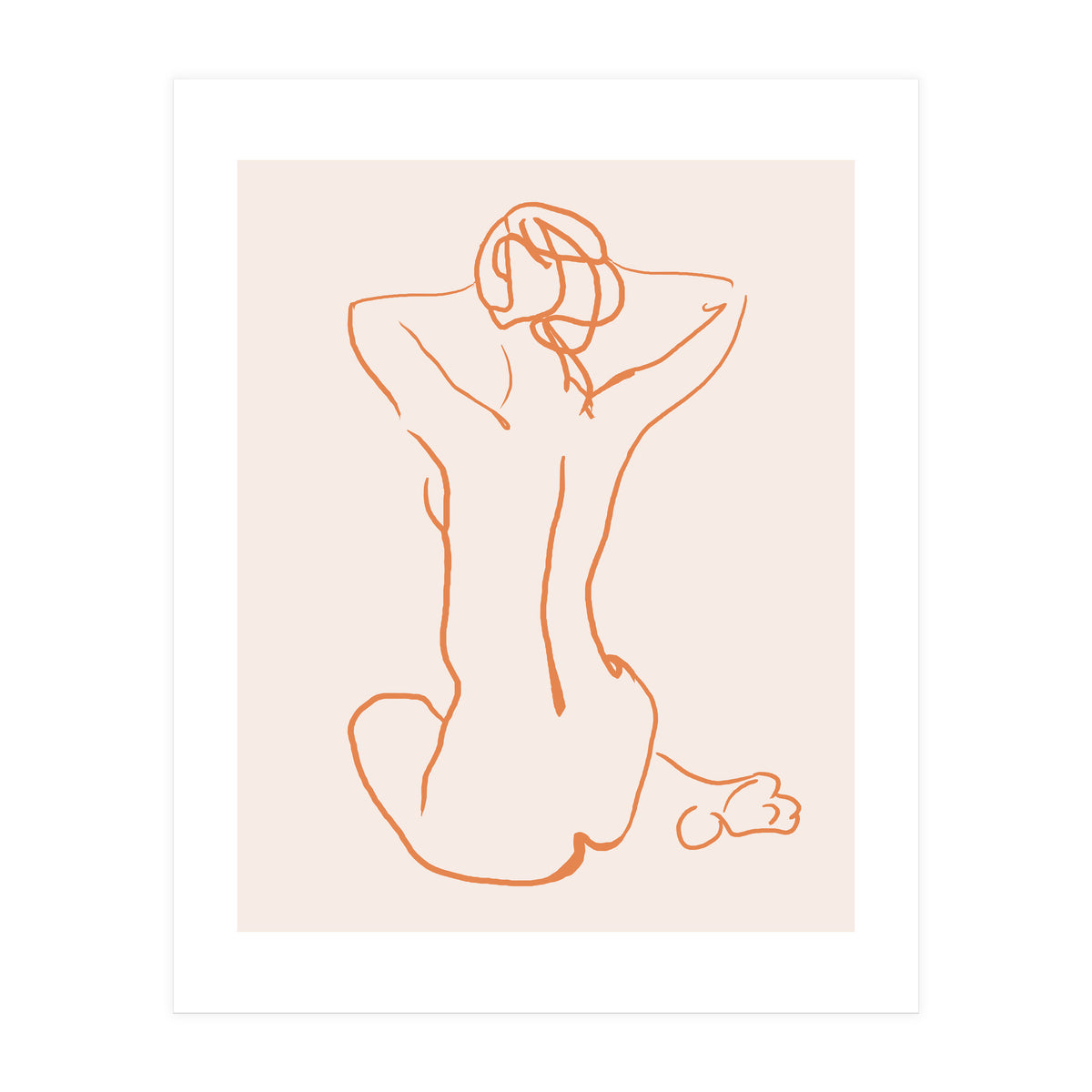 Femina, Abstract Minimal Woman Line Art Sketch, Drawing Feminine Empower Express (Print Only)