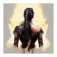 Warrior Woman From Behind (Print Only)