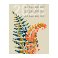 Calendar 2025 colorful fern leaves (Print Only)