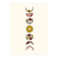 Floral Phases Of The Moon (Print Only)