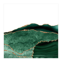 Emerald & Gold Agate Texture 06 (Print Only)