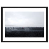 Tourists on the black sand beach - Iceland thumbnail