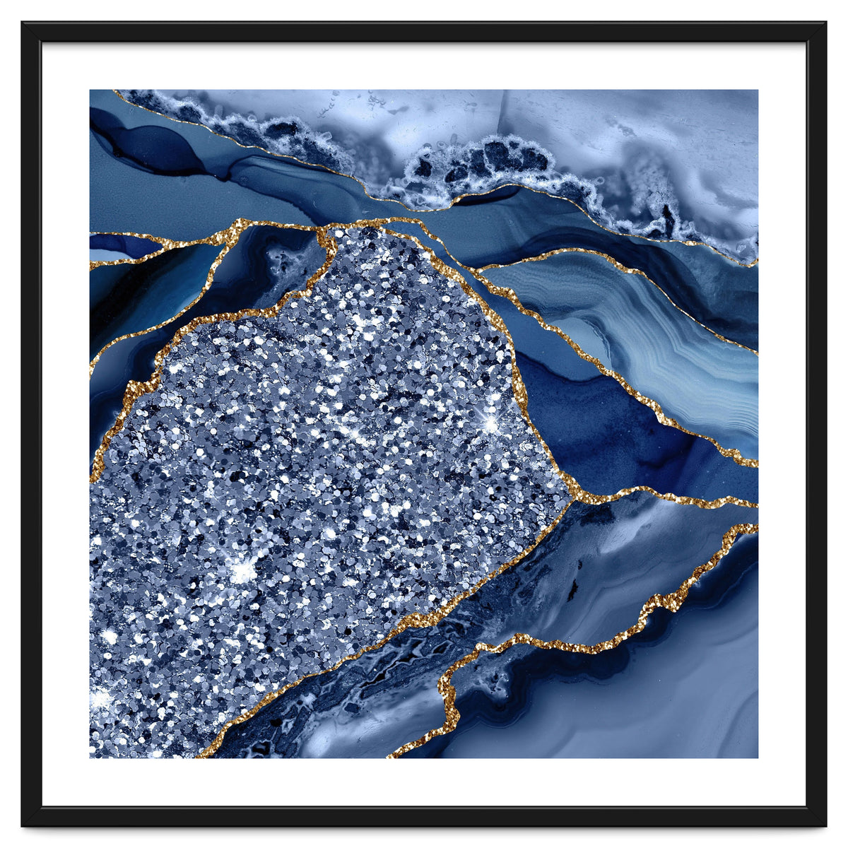 Agate Glitter Ocean Texture 08