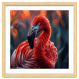 Vibrant Flamingo Close Up Portrait Outdoor Nature thumbnail