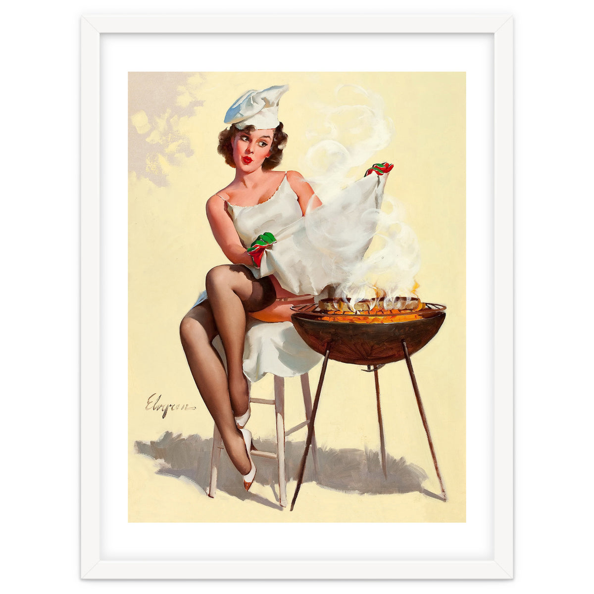Hot Pinup Barbecue Girl