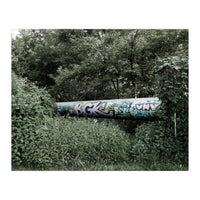 Graffiti pipe among the summer forest (Print Only)