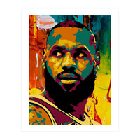 LeBron James Colorful abstract (Print Only)