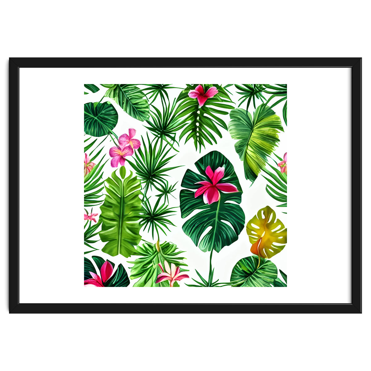 The Tropic, Banana Leaves Tropical Jungle Botanical, Palm Plants Monstera Nature, Bohemian Plants Floral