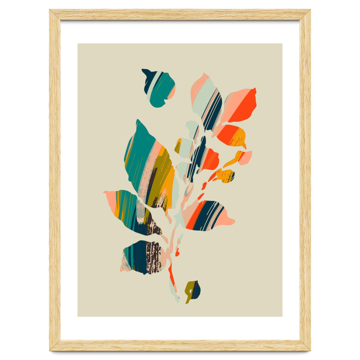 Colorful Poplar Tree Leaf