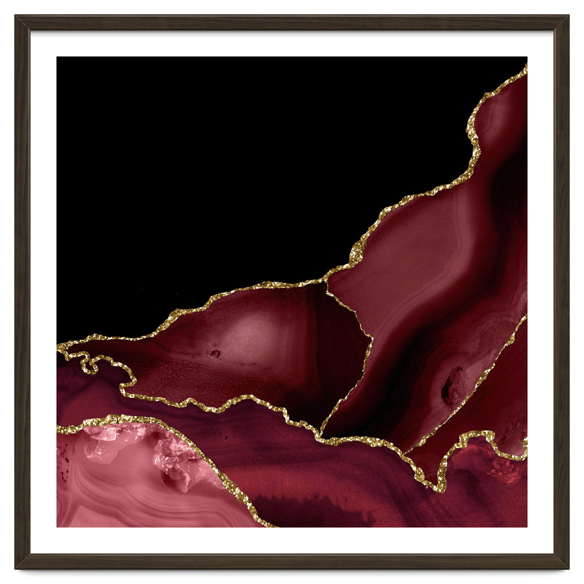 Burgundy & Gold Agate Texture 03