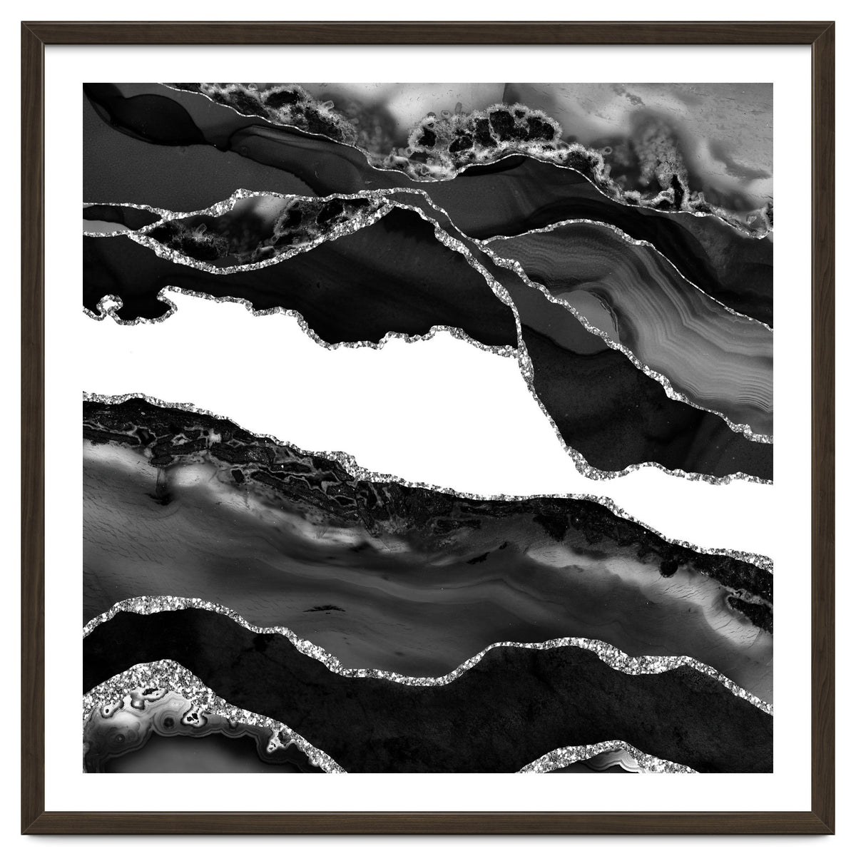 Black & Silver Agate Texture 06
