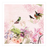 Hummingbirds in Flower Jungle  (Print Only) thumbnail