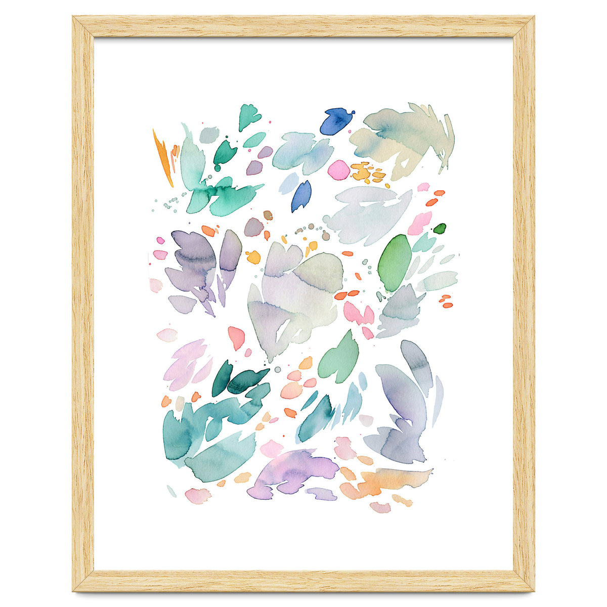 Abstract Watercolor Summer Flowers II