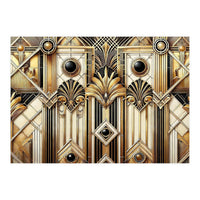 Art Deco Gold Geometric Pattern (Print Only)